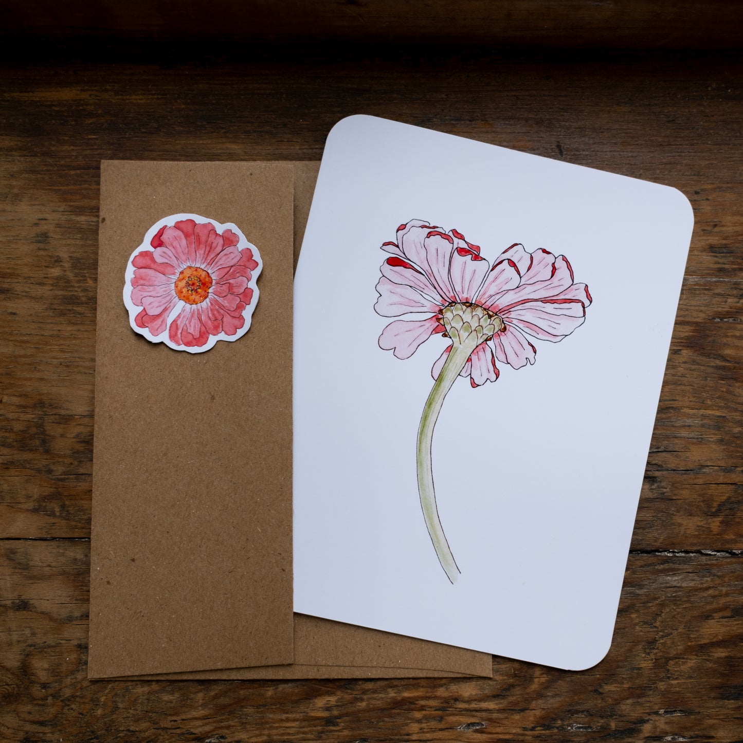 Carte - Zinnia Rose