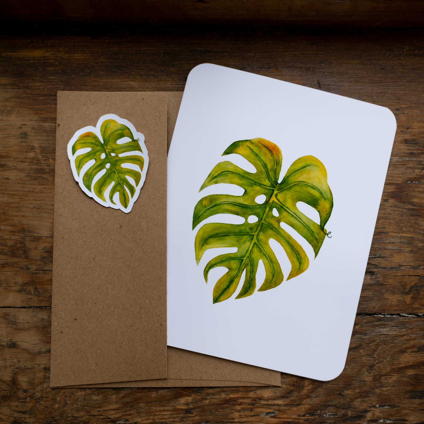 Carte - Feuille de Monstera