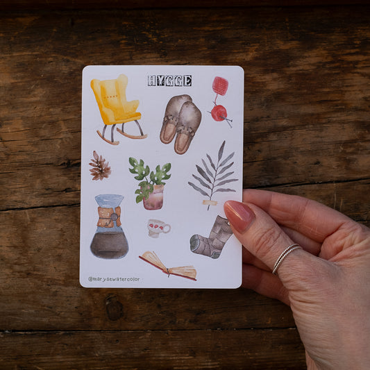 Feuille d'autocollants - Confort Hygge