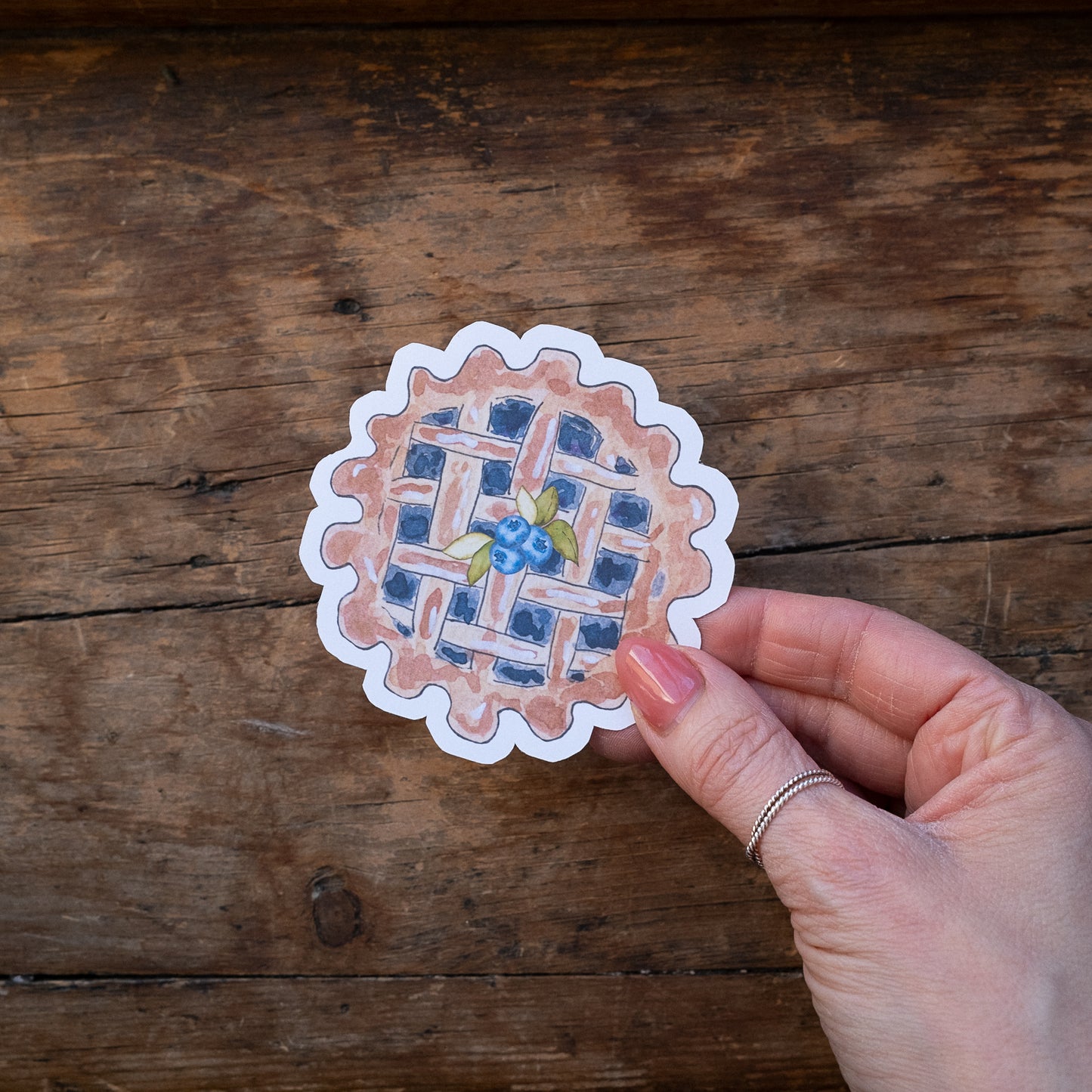 Autocollant - Tarte aux bleuets