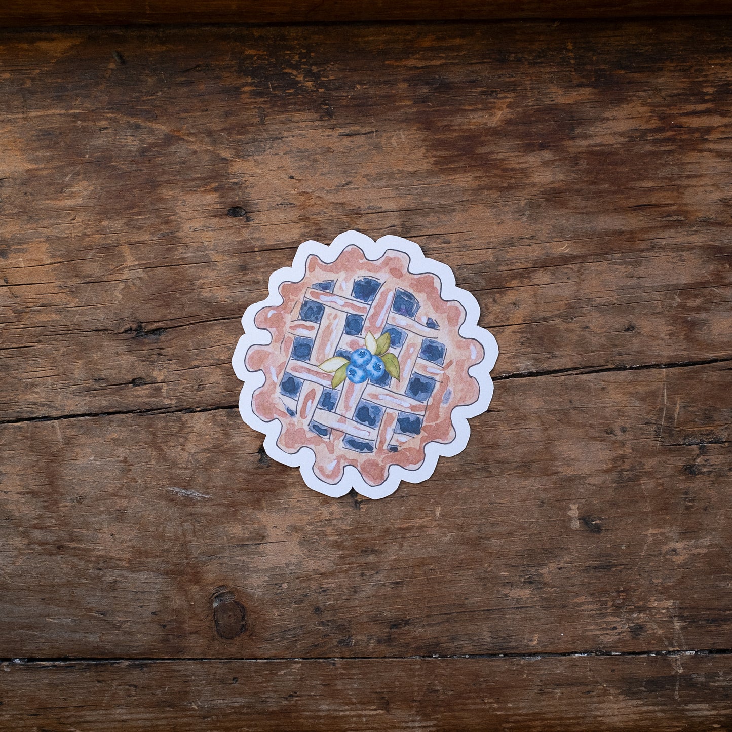 Autocollant - Tarte aux bleuets