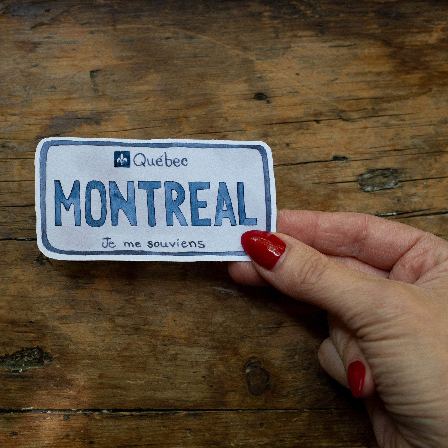 Autocollant - Plaque immatriculation Montréal