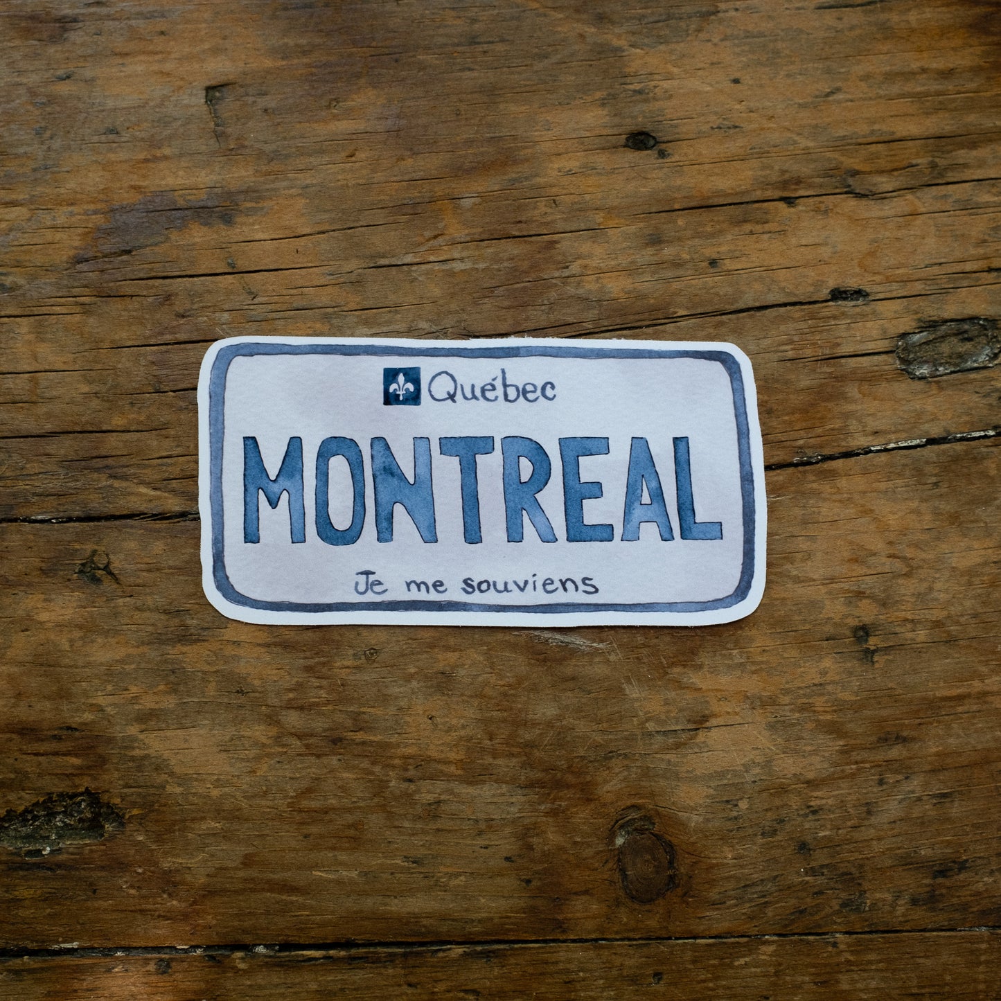 Autocollant - Plaque immatriculation Montréal
