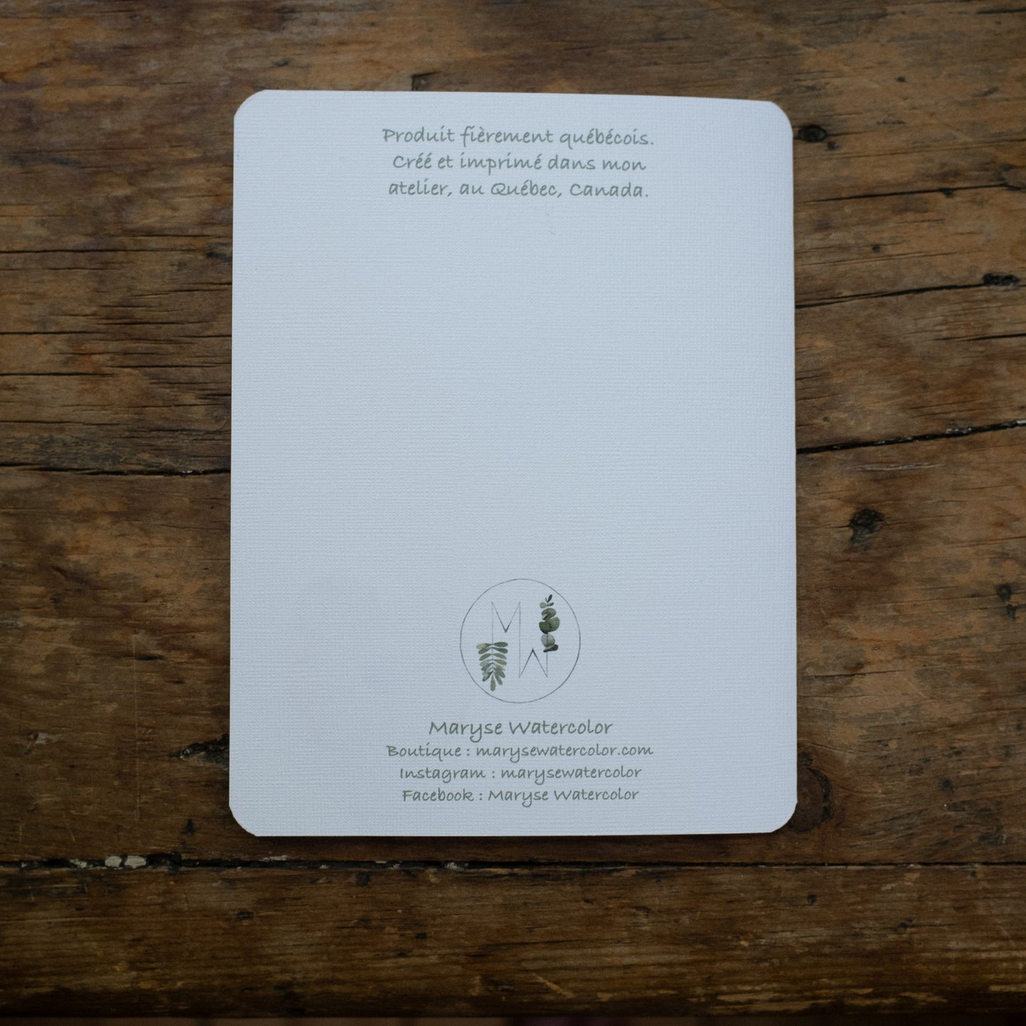 Carte - Eucalyptus Toundra