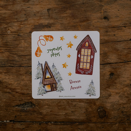 Feuille d'autocollants - Fêtes de fin d'année