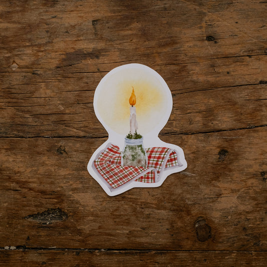 Autocollant - Chandelle sur son linge carotté