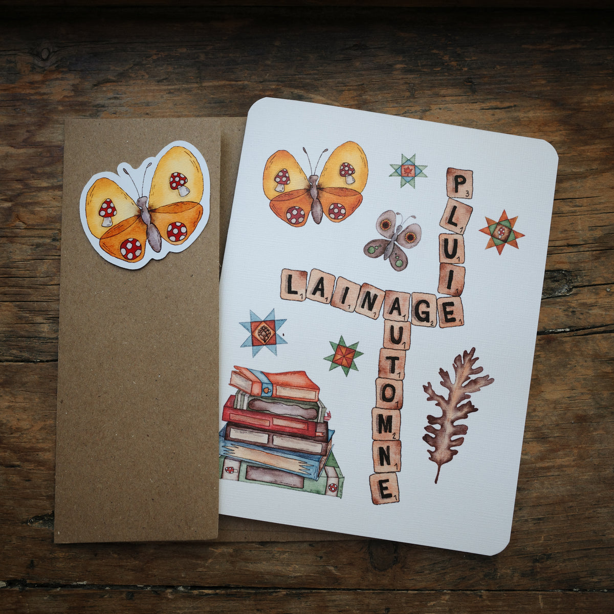 Carte - Scrabble d'automne