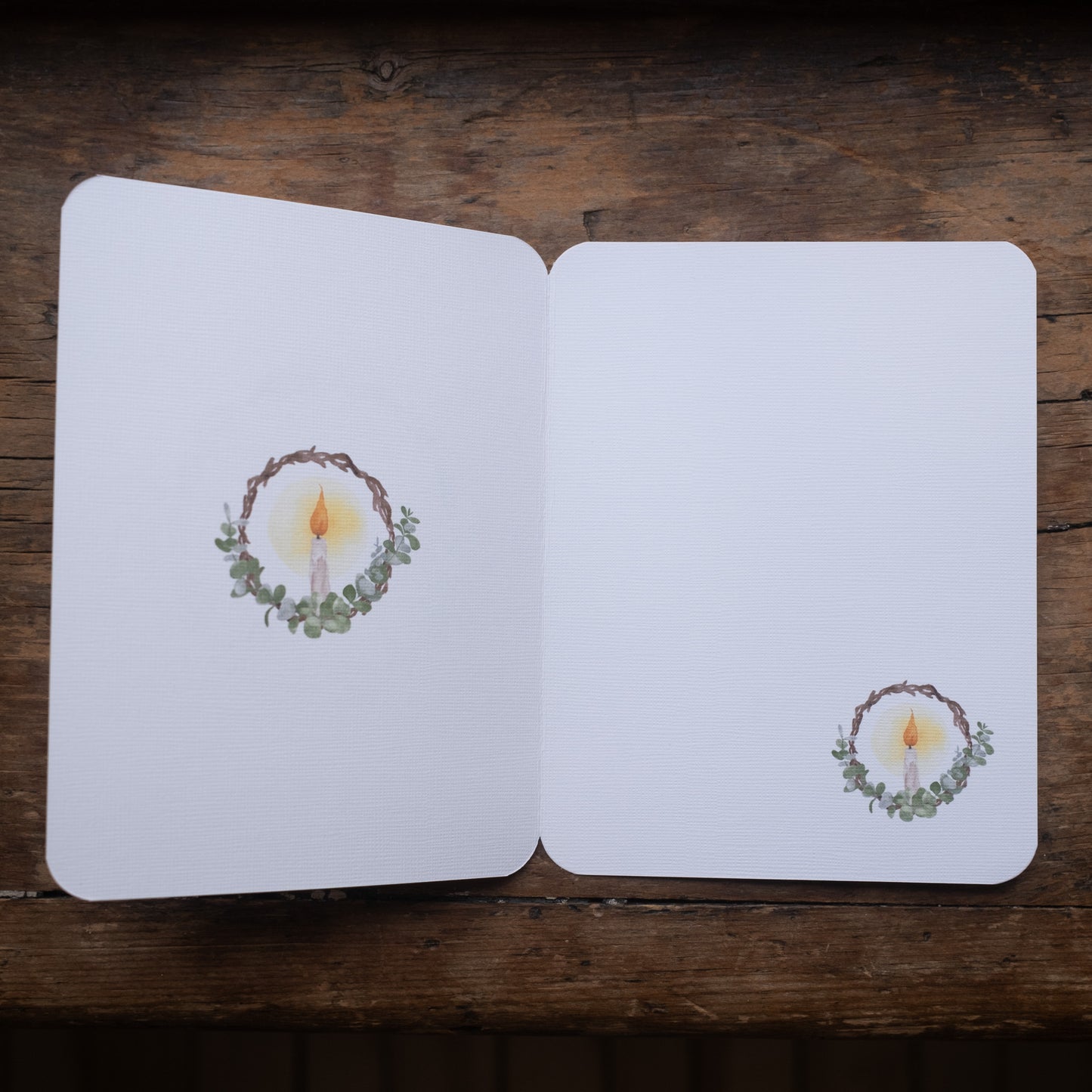 Carte - Couronne d'eucalyptus lumineuse