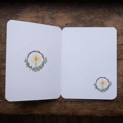 Carte - Couronne d'eucalyptus lumineuse