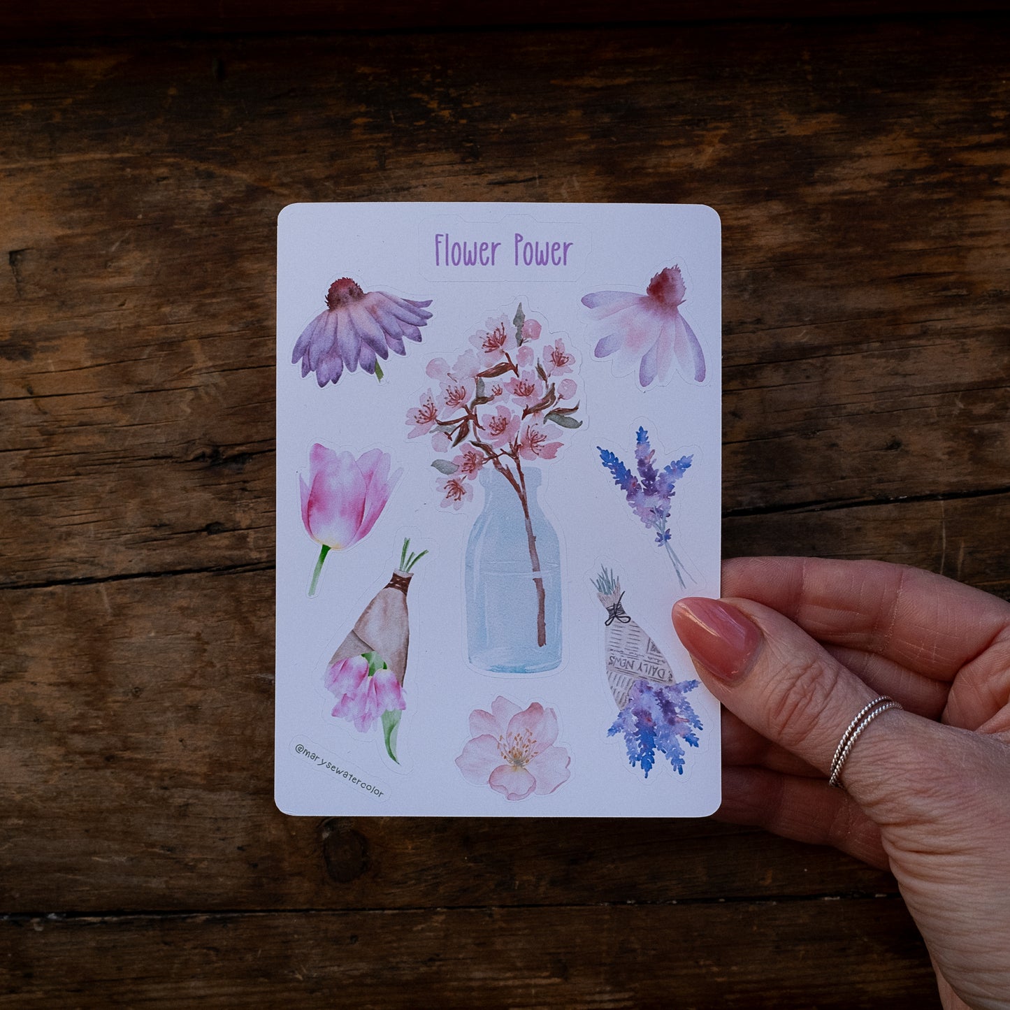Feuille d'autocollants - Flower Power