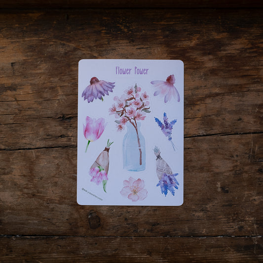 Feuille d'autocollants - Flower Power