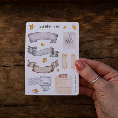 Feuille d'autocollants - Journaling Lover
