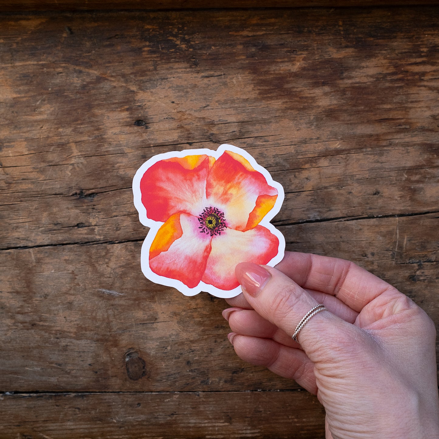 Autocollant - Fleur de coquelicot