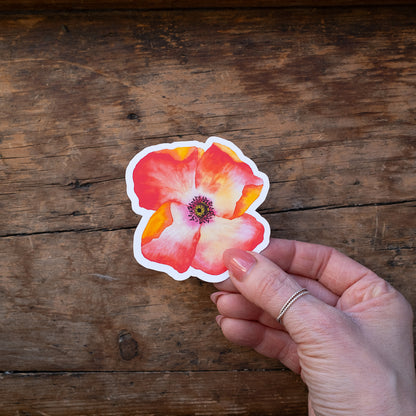 Autocollant - Fleur de coquelicot