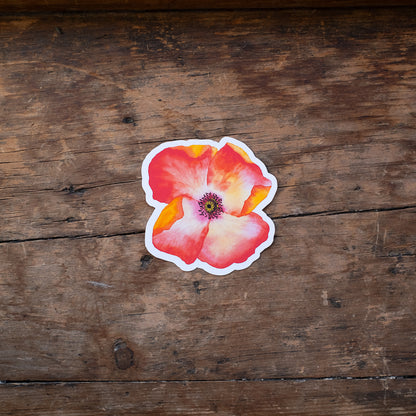 Autocollant - Fleur de coquelicot