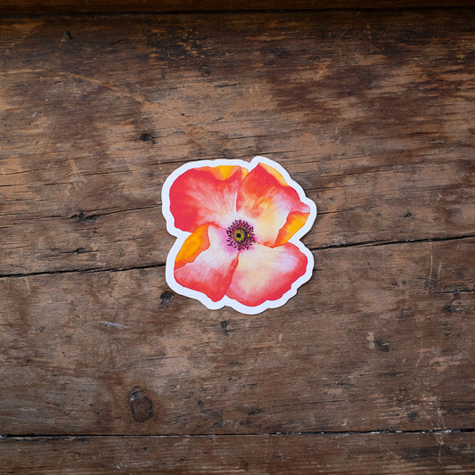 Autocollant - Fleur de coquelicot