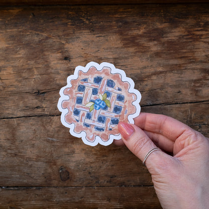 Autocollant - Tarte aux bleuets