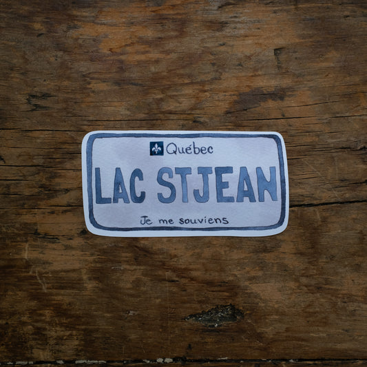 Autocollant - Plaque d'Immatriculation du Lac