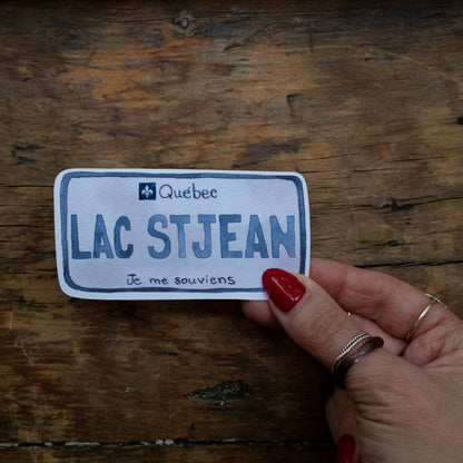 Autocollant - Plaque d'Immatriculation du Lac