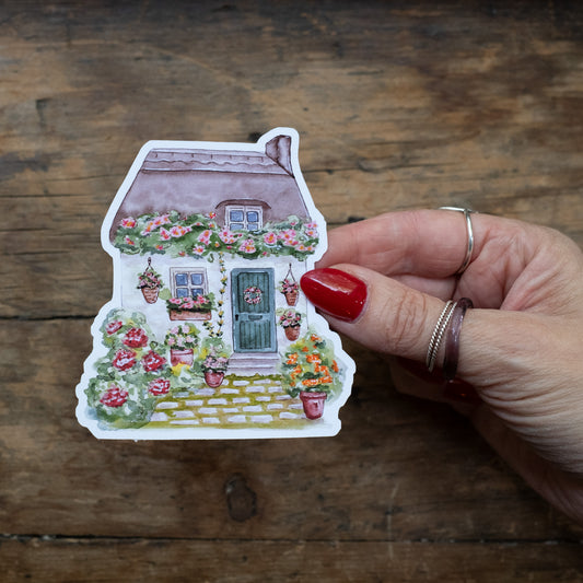 Autocollant - Cottage fleuri