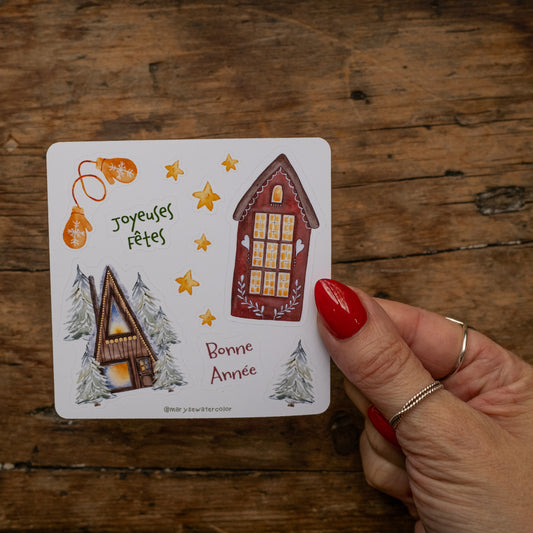 Feuille d'autocollants - Fêtes de fin d'année