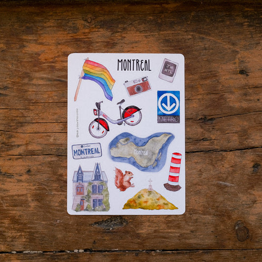 Feuille d'autocollants - Ville de Montréal