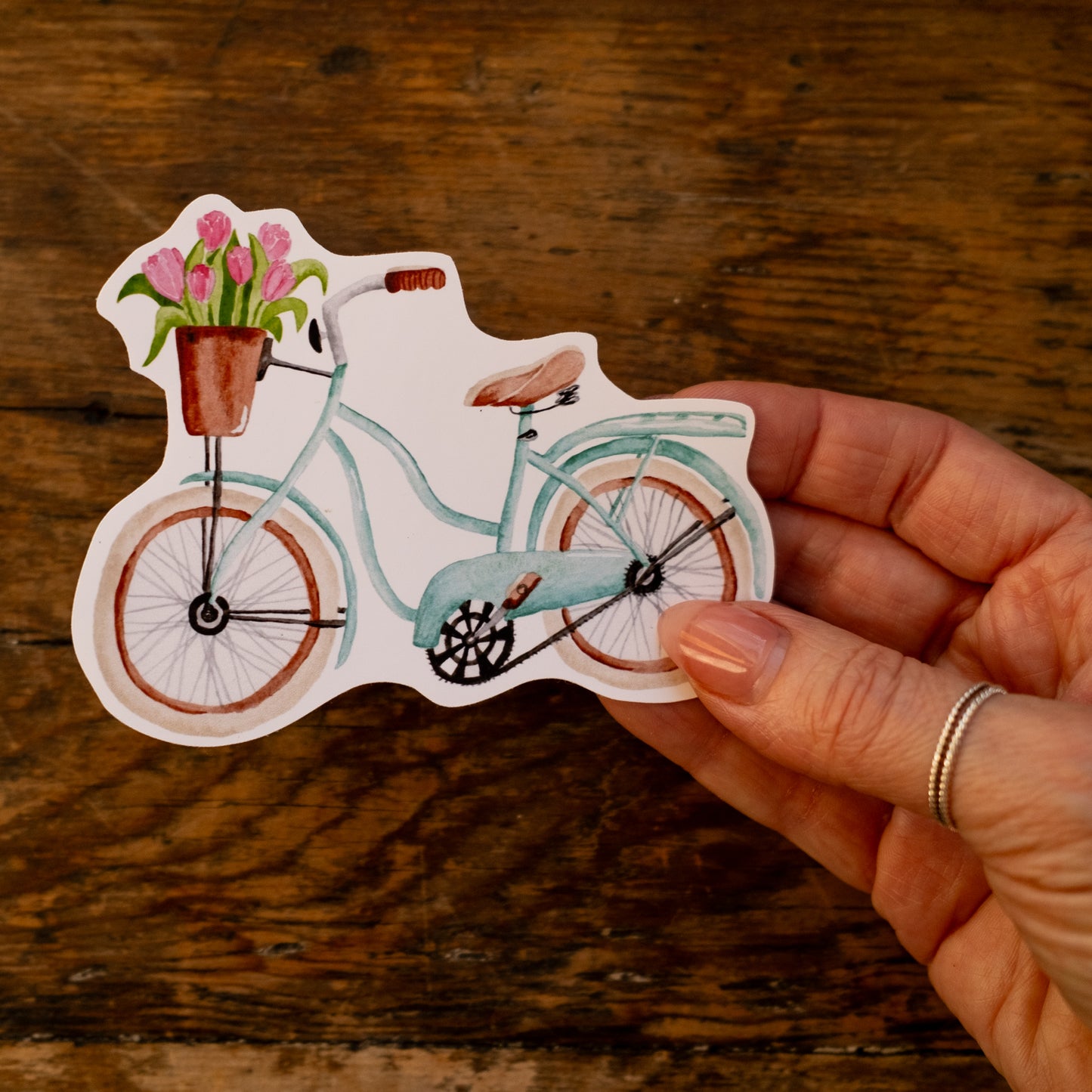 Autocollant - vélo de printemps