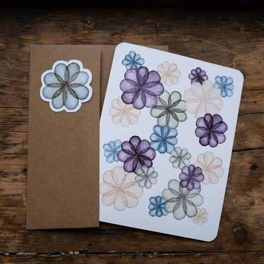 Carte - Fleurs colorées