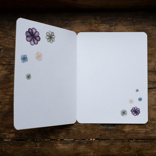 Carte - Fleurs colorées