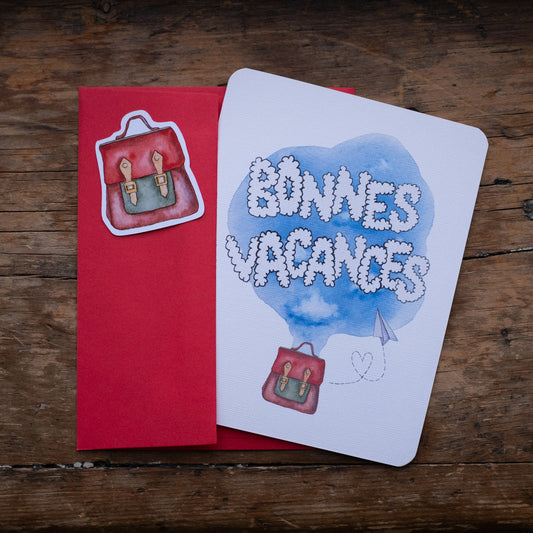 Carte -Vacances scolaires (sac d'école)