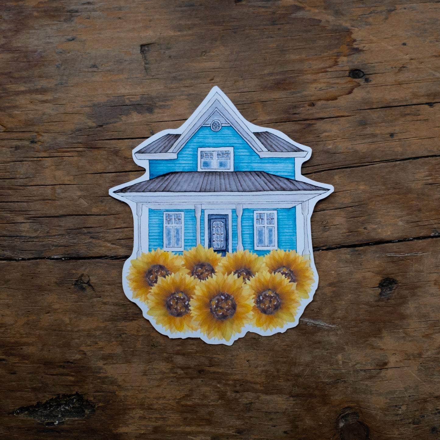 Sticker - Maison aux tournesols