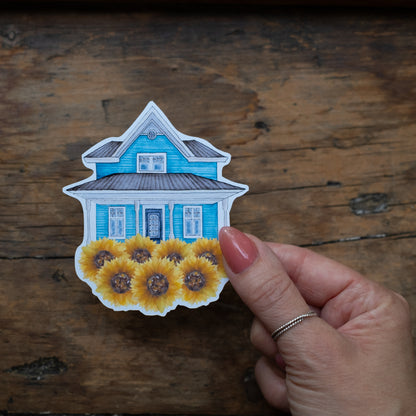 Sticker - Maison aux tournesols