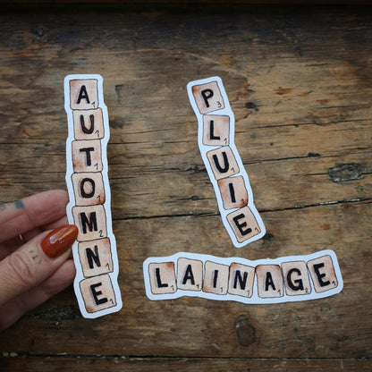 Autocollants - Mots d'automne