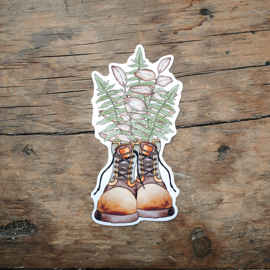 Autocollant - Bottes et feuillage